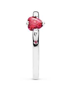 Anillo multi gemas de corazón Pandora P 925 de plata pavé