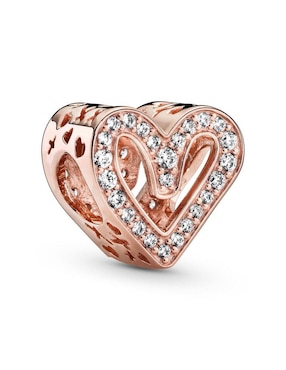 Charm De Corazón Pandora De Plata Zirconia Cúbica