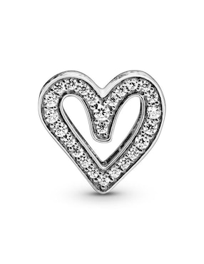 Charm de corazón Pandora de plata P 925 zirconia cúbica