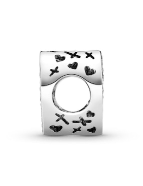 Charm de corazón Pandora de plata P 925 zirconia cúbica