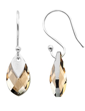 Set aretes y collar Zvezda de plata P 925 cristal