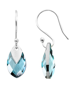 Set aretes y collar Zvezda de plata P 925 cristal