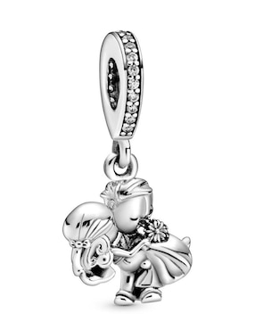 Charm Irregular Pandora De Plata P925 Zirconia Cúbica