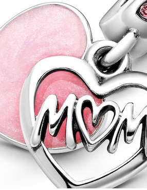 Charm de corazón Pandora de plata P 925 zirconia cúbica