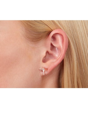 Aretes Olivia Burton de plata con acabado pavé