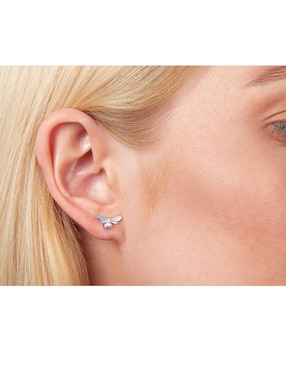 Aretes Olivia Burton de plata con acabado brillante