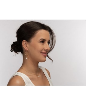 Aretes y collar Luckyly 18 K