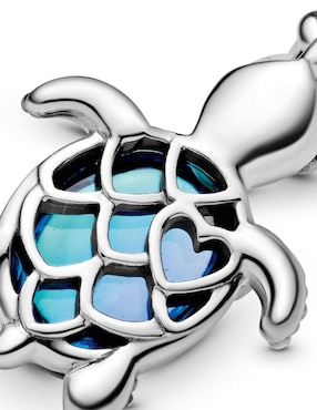 Charm de tortuga Pandora de plata P 925 cristal