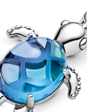 Charm de tortuga Pandora de plata P 925 cristal
