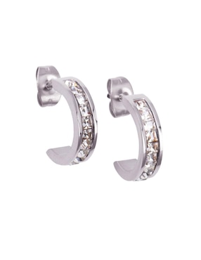 Aretes Luckyly con acabado brillante zirconia