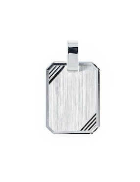 Dije rectangular Amor de plata