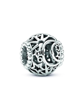 Charm redondo Pandora de plata P 925