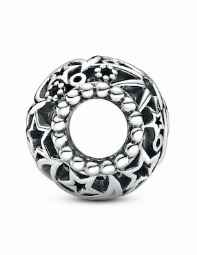 Charm redondo Pandora de plata P 925