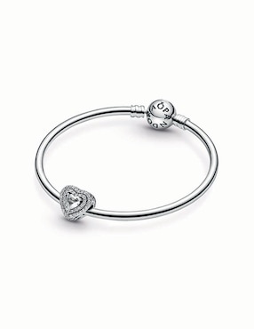 Dije de corazón Pandora de plata P 925 zirconia cúbica