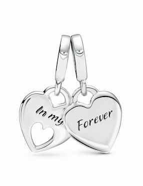 Dije de corazón Pandora de plata