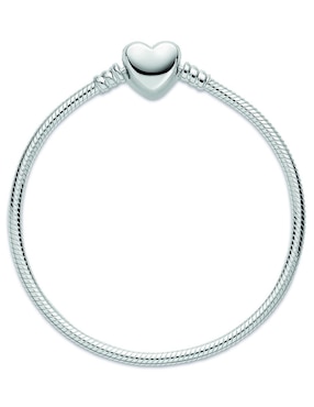 Brazalete Pandora de plata Moments con acabado lustre