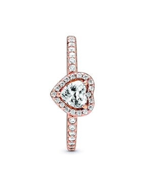 Anillo de corazón Pandora P 925 de plata diamante pavé