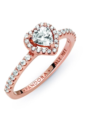 Anillo de corazón Pandora P 925 de plata diamante pavé