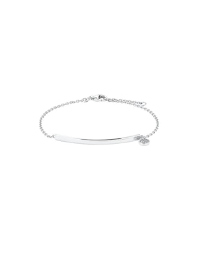 Pulsera de plata P925 Amor zircconia
