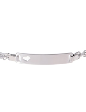 Pulsera Amor de plata con acabado pulido
