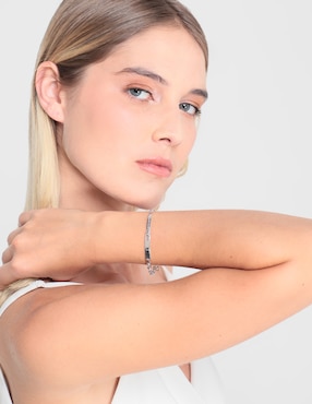 Pulsera Amor de plata con acabado pulido