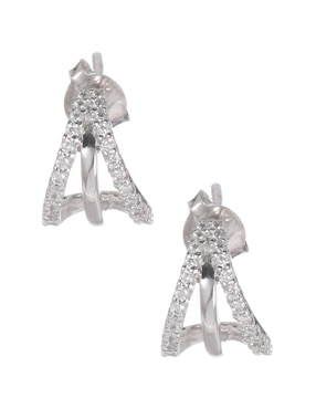 Aretes Largos Amor De Plata P925 Zirconia