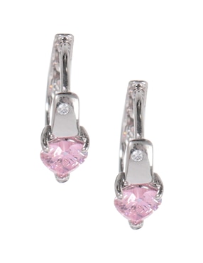 Aretes Amor De Plata P925 Zirconia