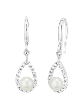 Aretes De Plata P925 Amor Perla