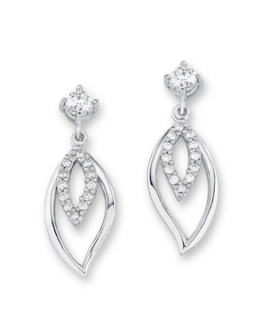 Aretes De Plata P925 Amor Zirconia