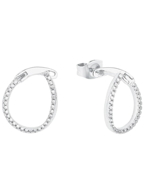 Aretes De Plata P925 Amor Zirconia