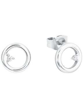 Aretes De Plata P925 Amor Zirconia