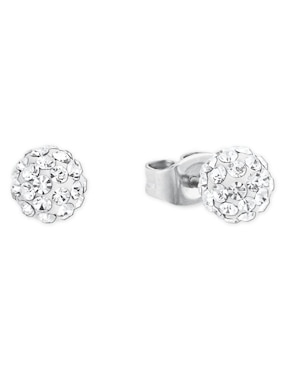 Aretes De Plata P925 Amor Cristal