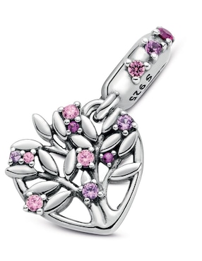 Charm de corazón Pandora de plata P 925