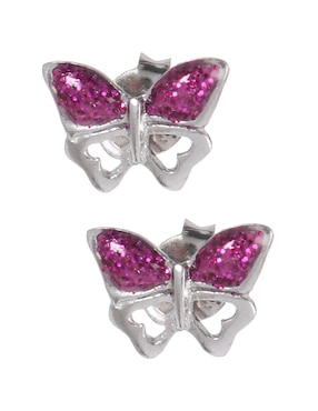 Aretes De Mariposa Amor De Plata P925