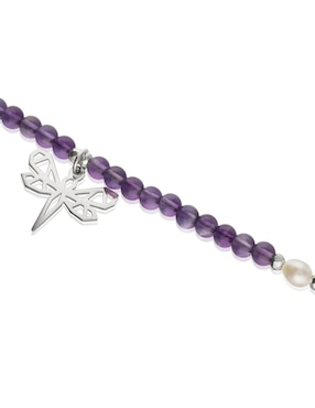 Pulsera Anamora Por Tanya Moss de plata con acabado pavé