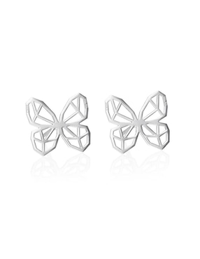 Aretes Anamora Por Tanya Moss de plata con acabado plateado