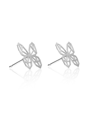 Aretes Anamora Por Tanya Moss de plata con acabado plateado