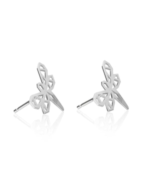 Aretes Anamora Por Tanya Moss de plata con acabado plateado