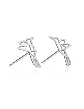 Aretes Anamora Por Tanya Moss de plata P 925 con acabado plateado