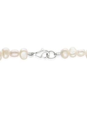 Pulsera Anamora Por Tanya Moss de plata con perla