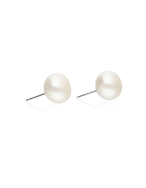 Aretes Anamora Por Tanya Moss de plata con acabado plateado