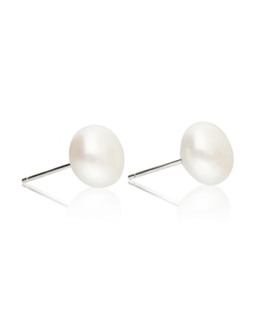 Aretes Anamora Por Tanya Moss de plata con acabado plateado
