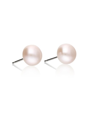 Aretes Anamora Por Tanya Moss de plata con acabado plateado