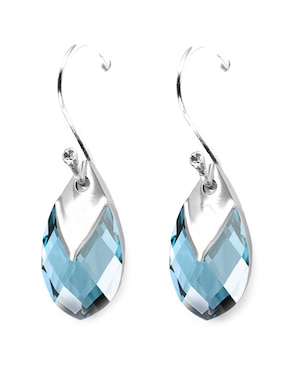 Aretes Zvezda de plata con acabado pavé cristal