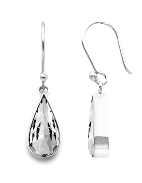 Aretes Zvezda de plata con acabado pavé cristal