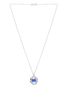 Set aretes y collar Zvezda de plata P 925 cristal