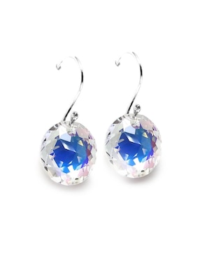 Set aretes y collar Zvezda de plata P 925 cristal