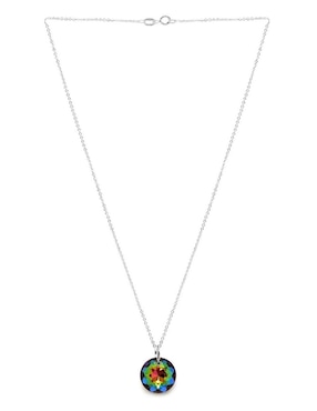 Set aretes y collar Zvezda de plata P 925 cristal