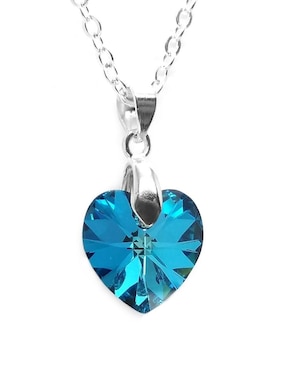 Set aretes y collar Zvezda de plata P 925 cristal