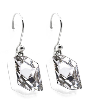 Aretes Zvezda de plata con acabado pavé cristal